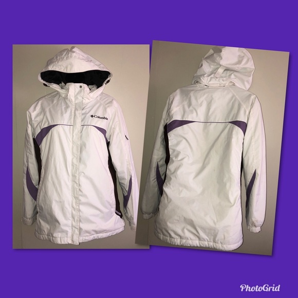 columbia white ski jacket